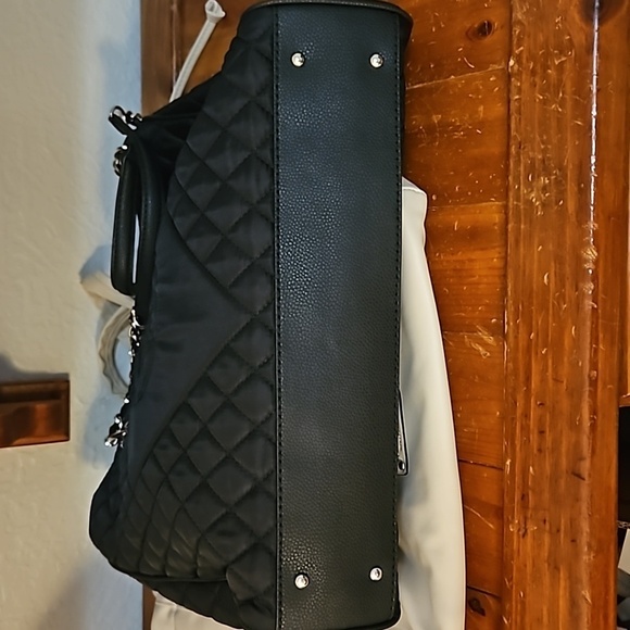 GUESS Black Quilted Sweet Candy Tote Shoulder Bag - Picture 11 of 13